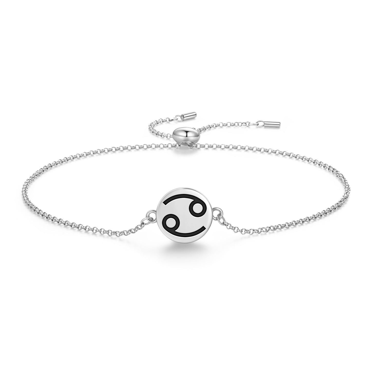 Cancer Astrology Symbols Adjustable Bracelet