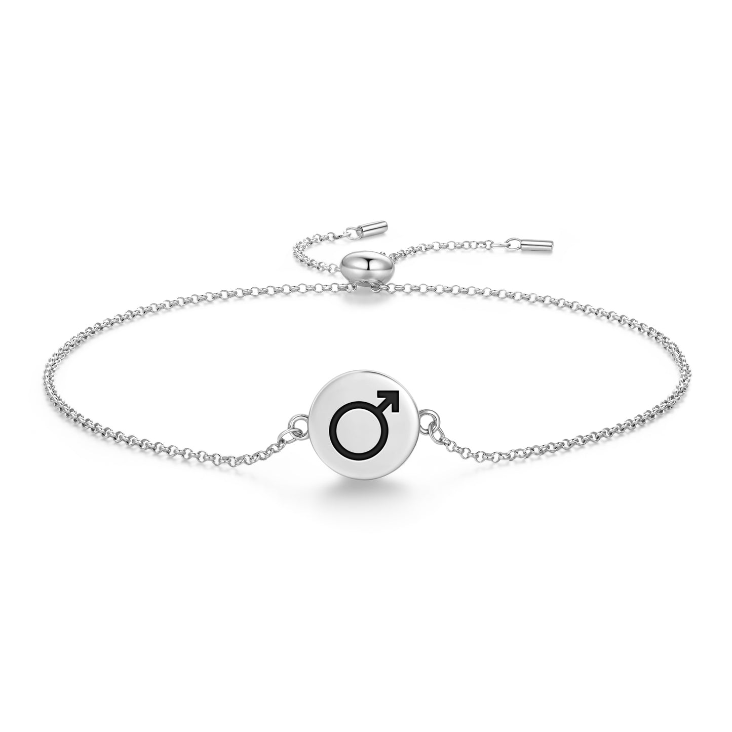 Mars Astrology Symbols Adjustable Bracelet