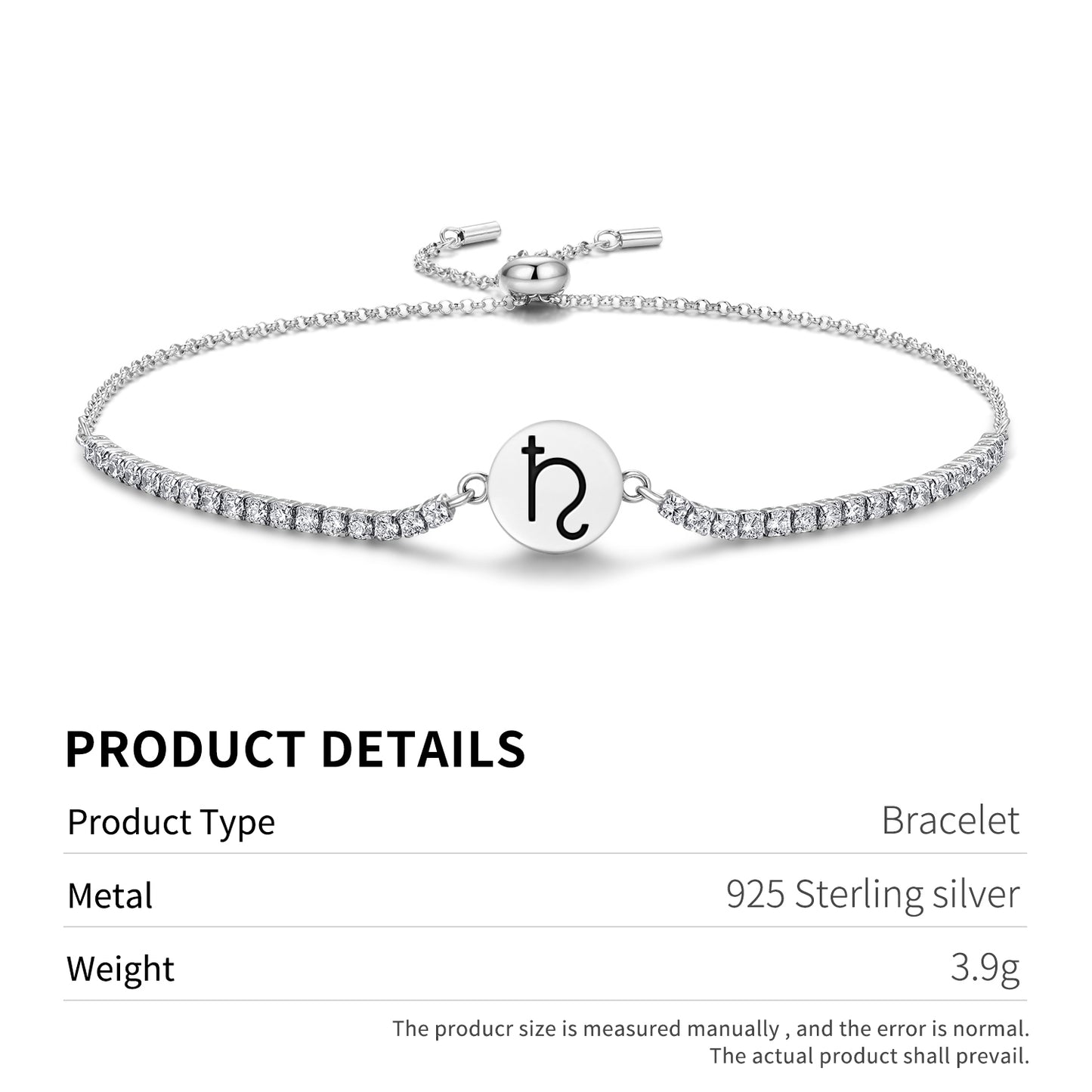 Saturn Astrology Symbols Adjustable Bracelet