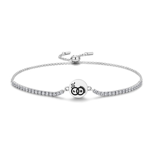 The Lovers Tarot Symbols Adjustable Bracelet