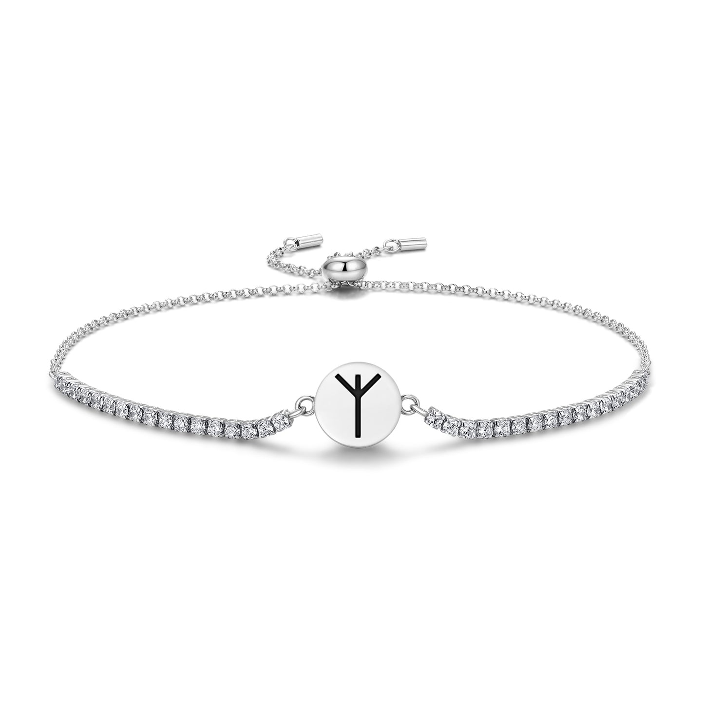 Algiz Norse Runes Symbol Adjustable Bracelet