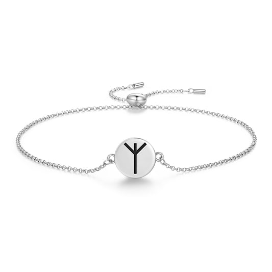 Algiz Norse Runes Symbols Adjustable Bracelet