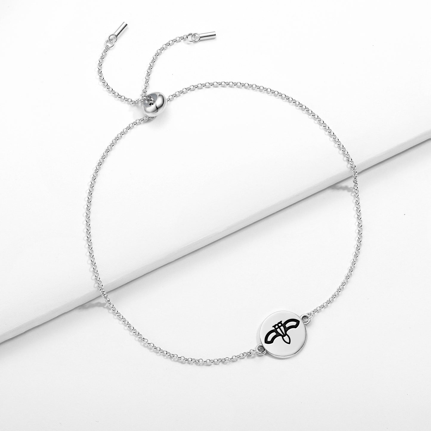Huginn and Muninn Norse Symbols Adjustable Bracelet