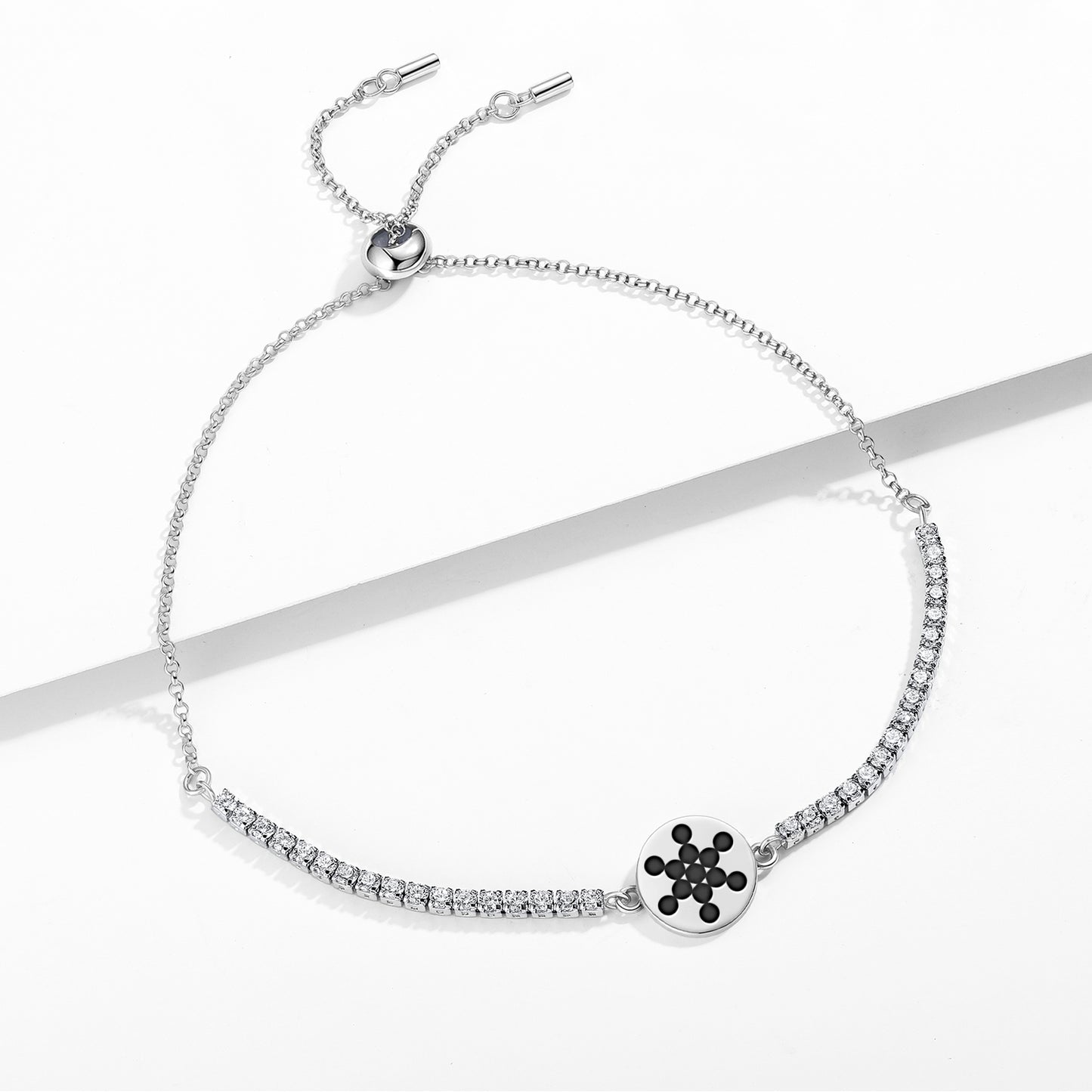 Fruit of Life Sacred Geometry Symbols Adjustable Bracelet
