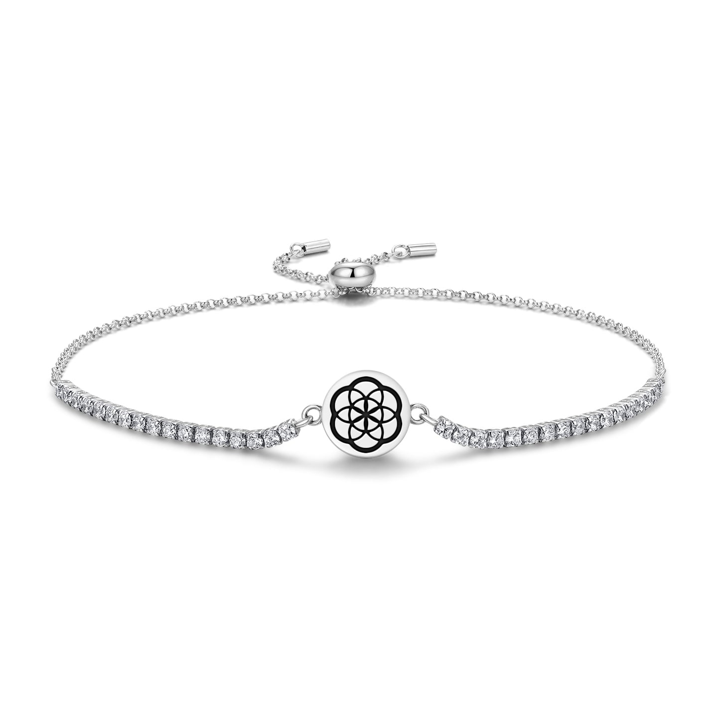 Seed of Life Sacred Geometry Symbols Adjustable Bracelet