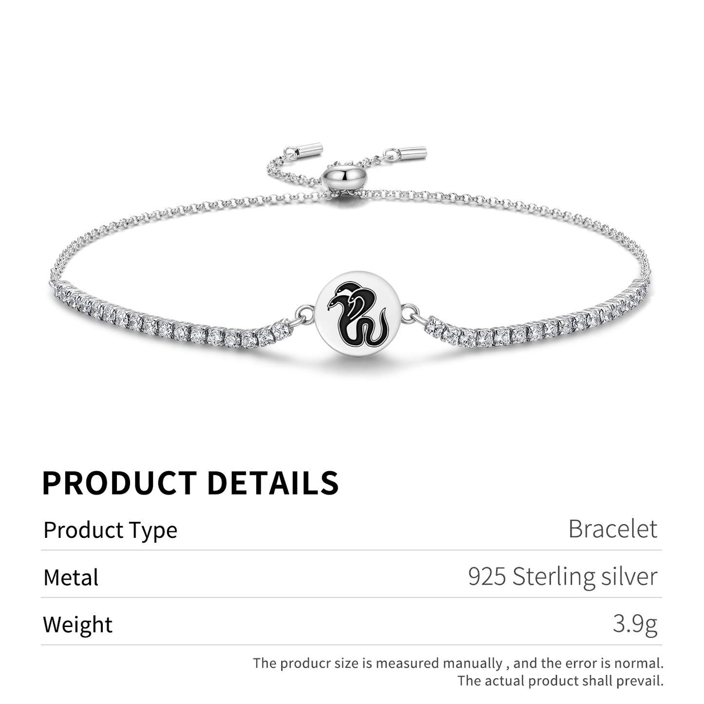 Three headed snake  Adjustable Bracelet