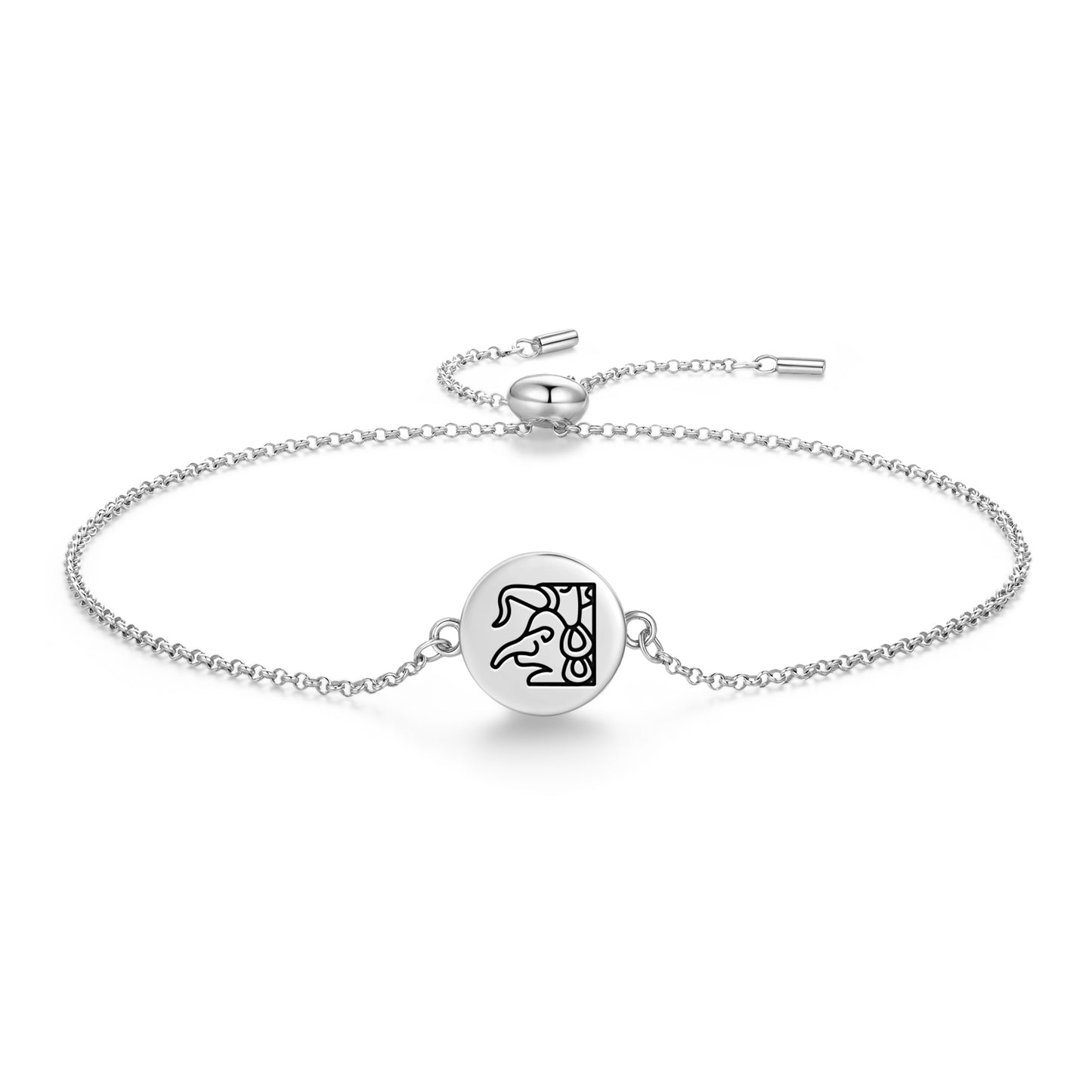 Chaac Mayan Symbols Adjustable Bracelet