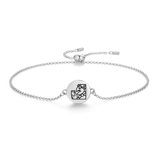 Itzamna Mayan Symbols Adjustable Bracelet