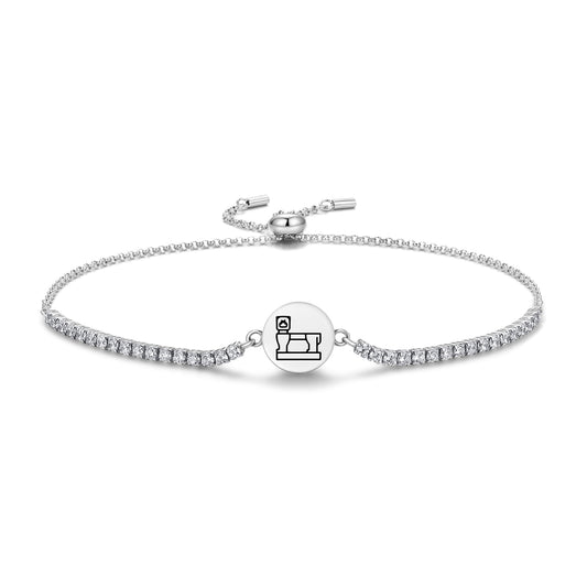 Jaguar throne Mayan Symbols Adjustable Bracelet