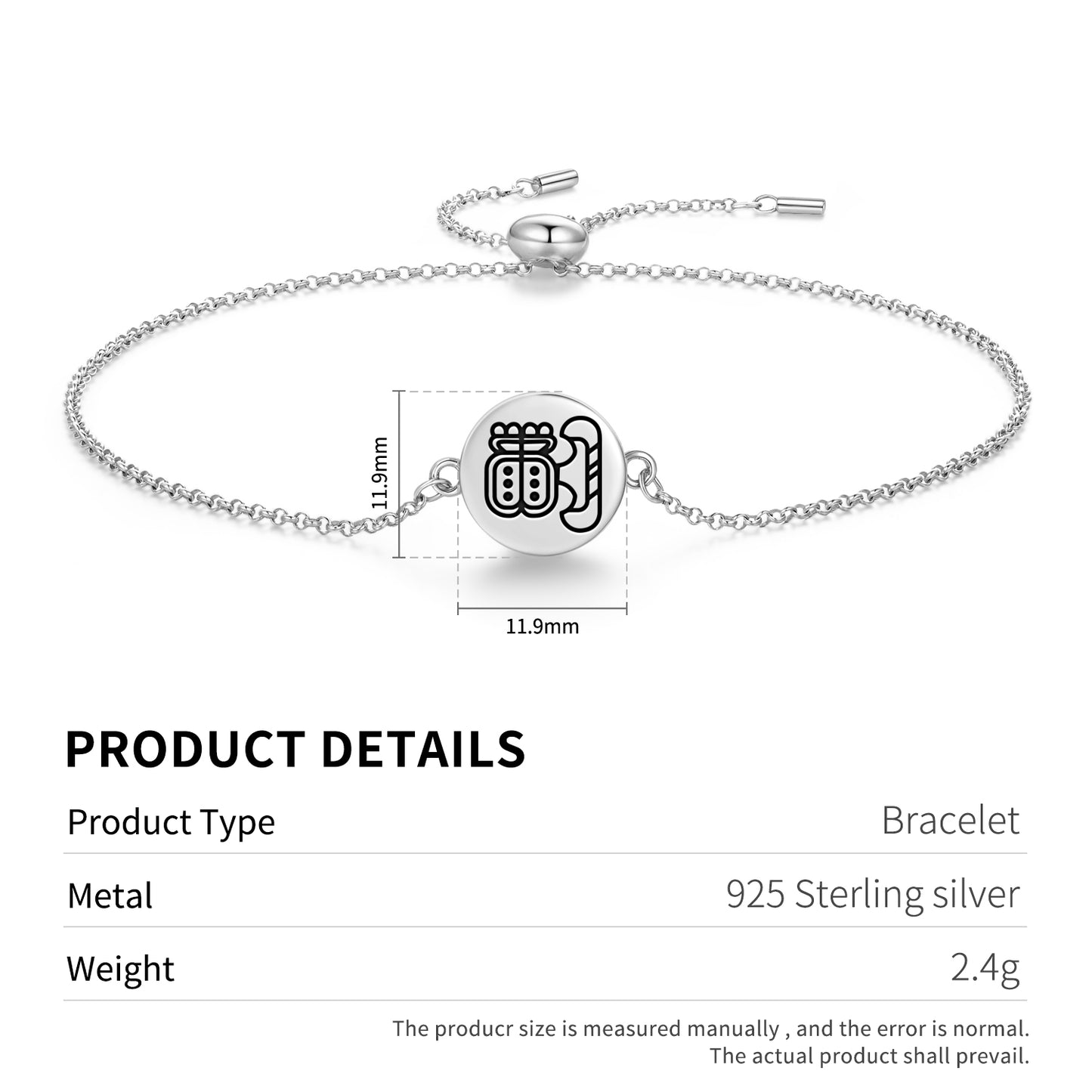 Cold house of Xibalba Mayan Symbols Adjustable Bracelet