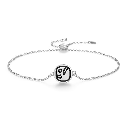 Eb Mayan Symbols Adjustable Bracelet