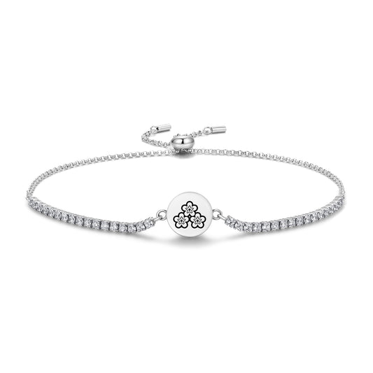 Heliotrope Flowers Symbols Adjustable Bracelet