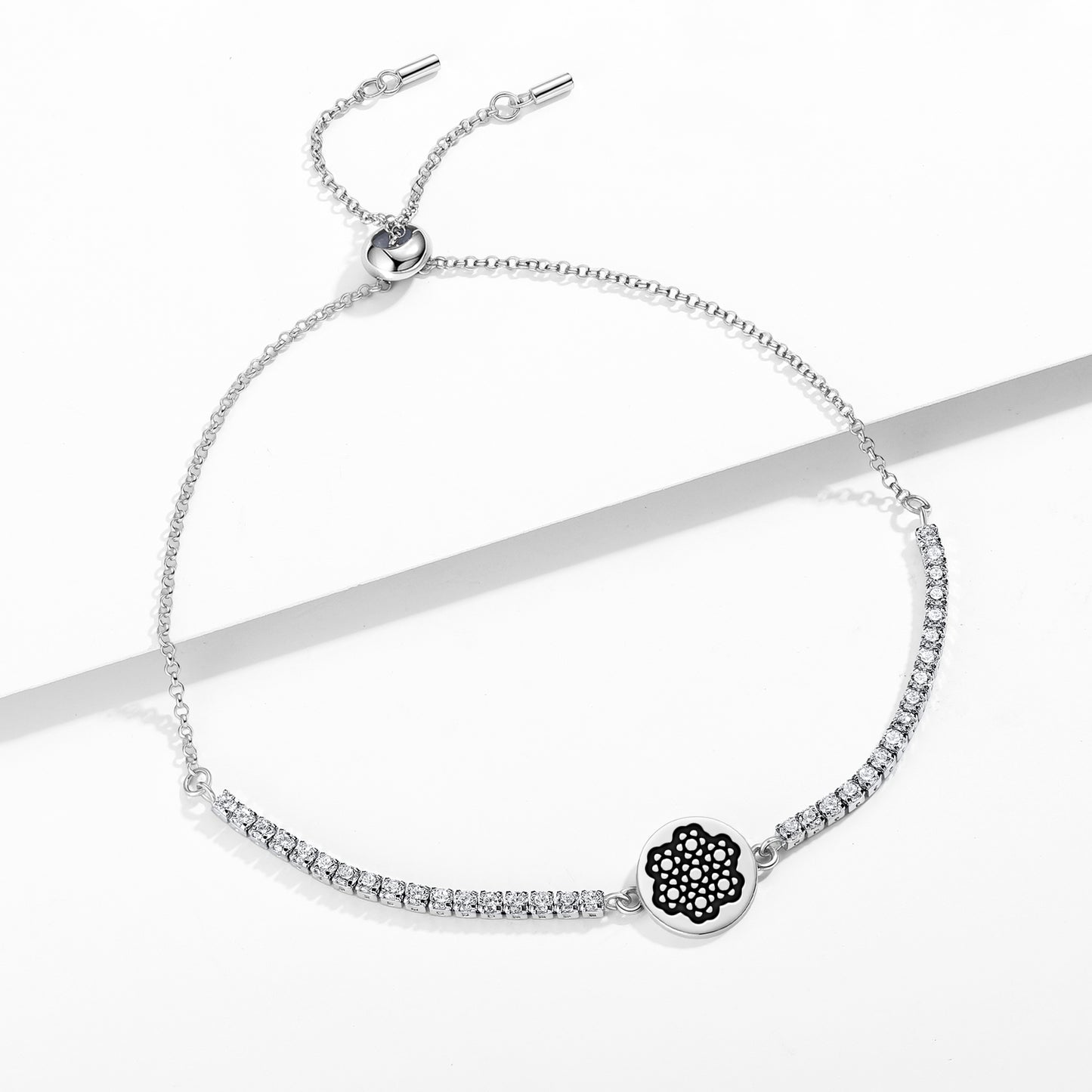 Yarrow Flowers Symbols Adjustable Bracelet