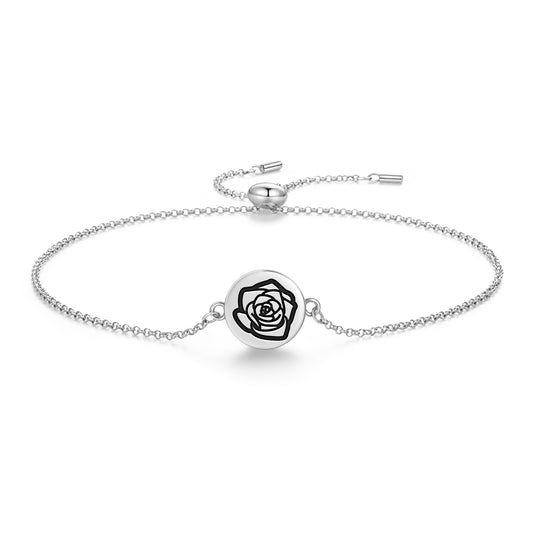 Rose Flowers Symbols Adjustable Bracelet