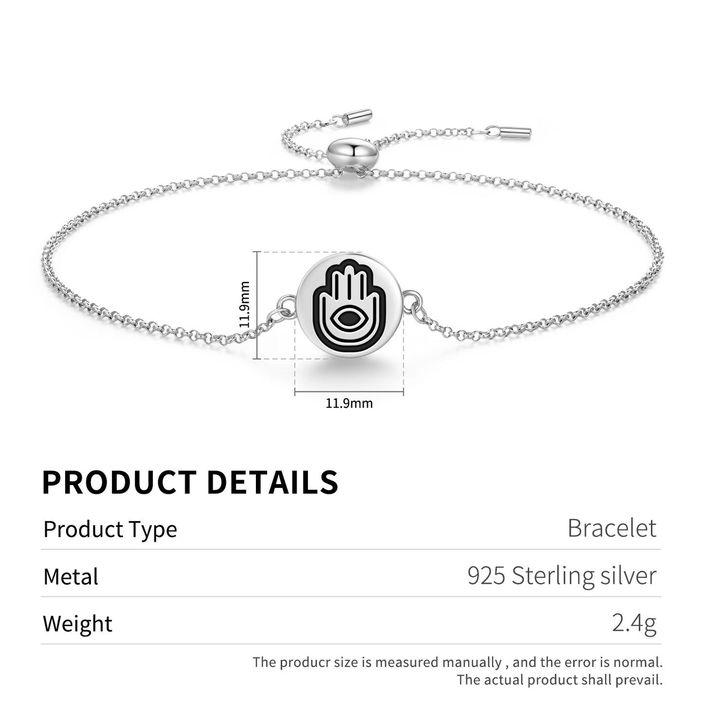Hamsa hand Islam Symbols Adjustable Bracelet
