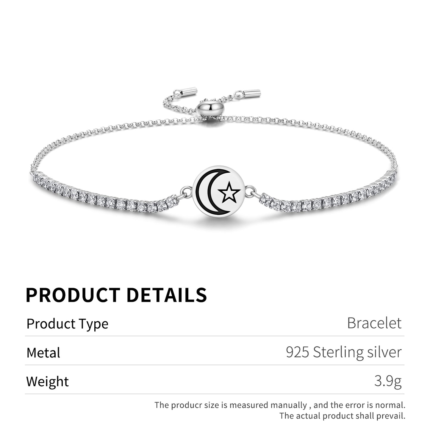 Star and crescent Islam Symbols Adjustable Bracelet