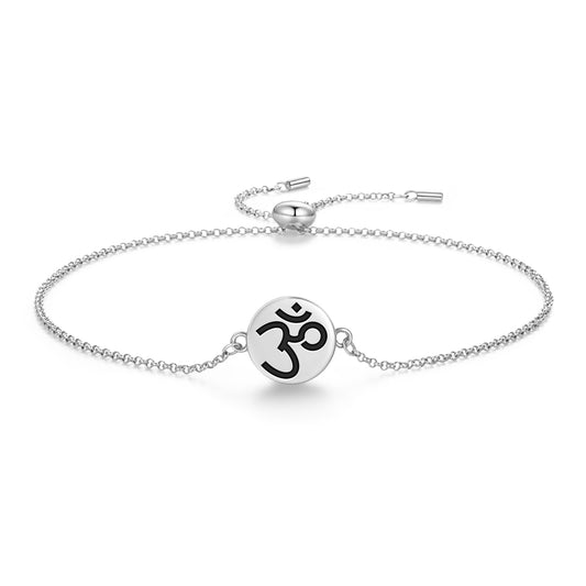 Om Buddhist Symbols Adjustable Bracelet