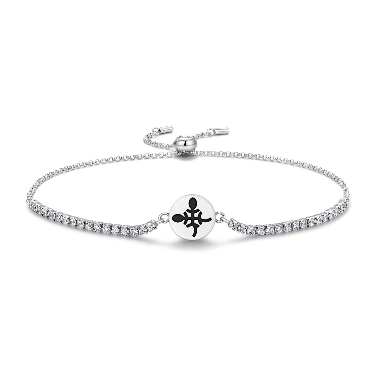 Funtumfunafu Denkyemfunafu Adinkra Symbols Adjustable Bracelet