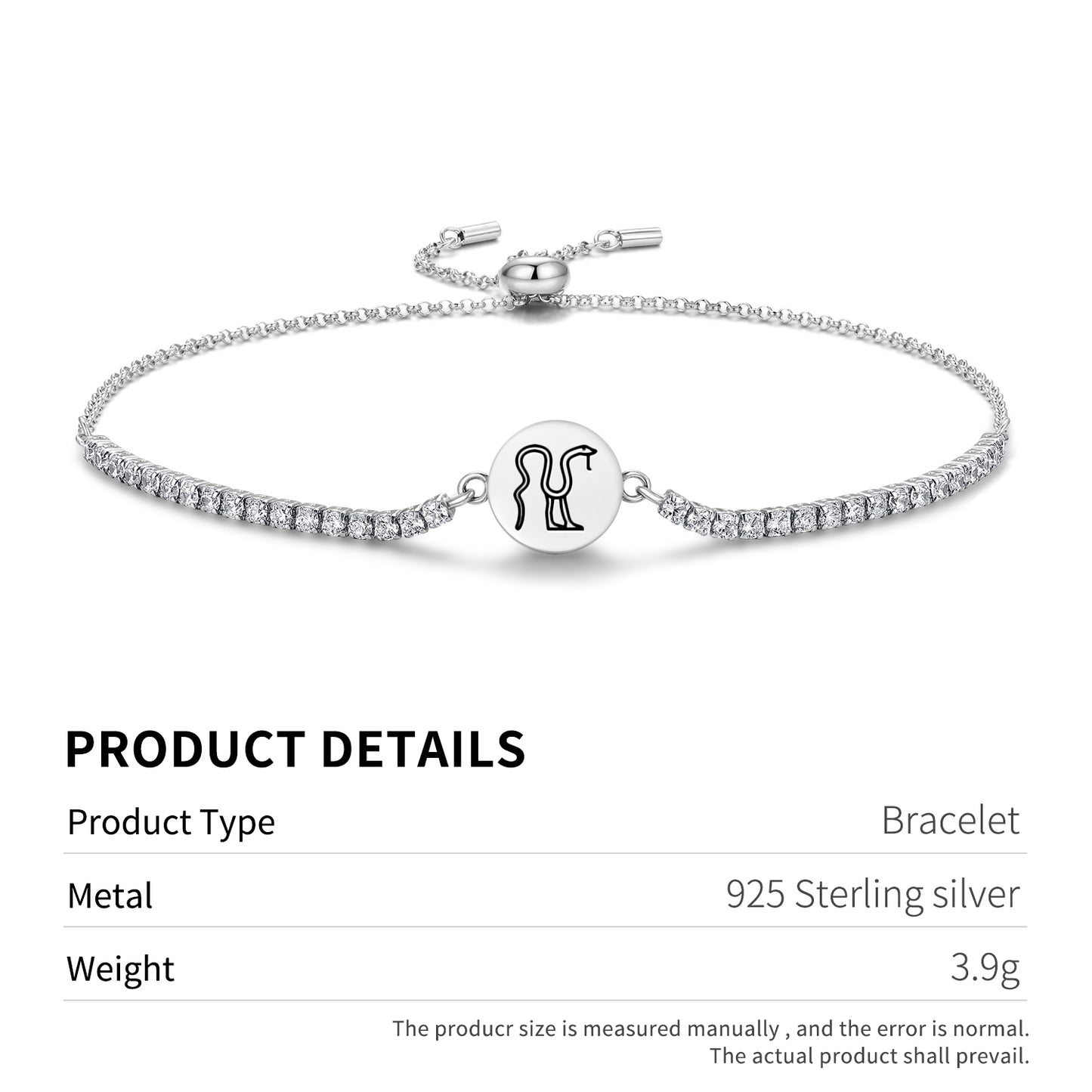 Kneph Egyptian Symbols Adjustable Bracelet