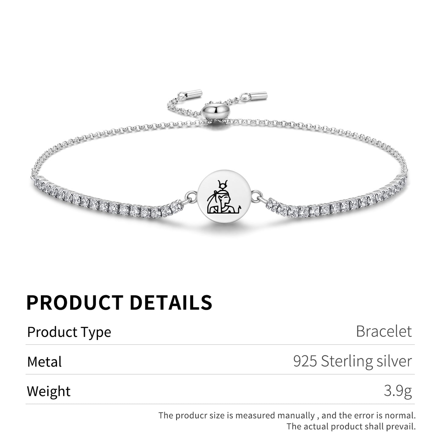 Hathor Egyptian Symbols Adjustable Bracelet