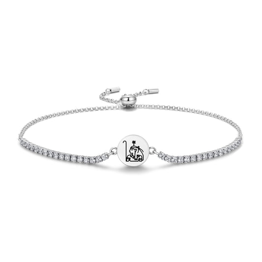 Seshat Egyptian Symbols Adjustable Bracelet