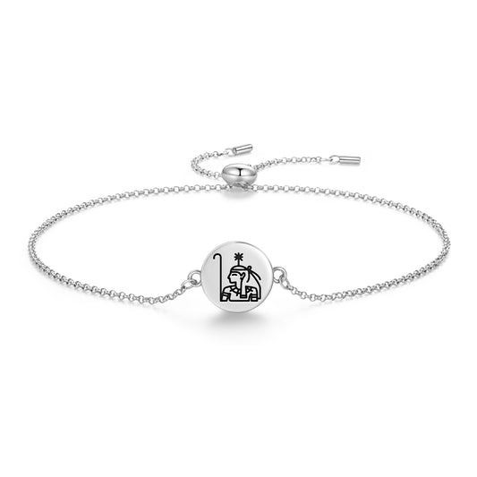 Seshat Egyptian Symbols Adjustable Bracelet