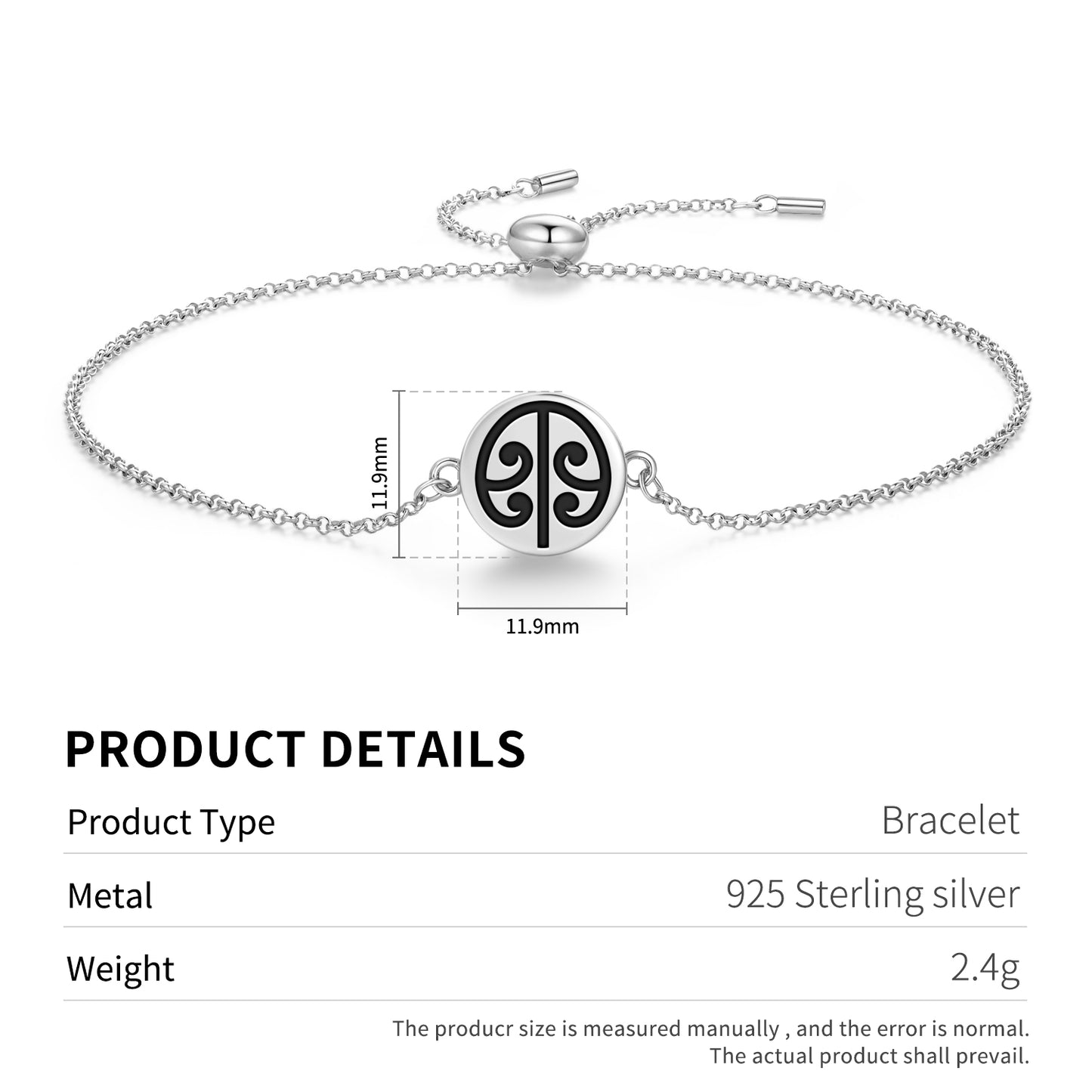 Mangopare Maori Symbols Adjustable Bracelet