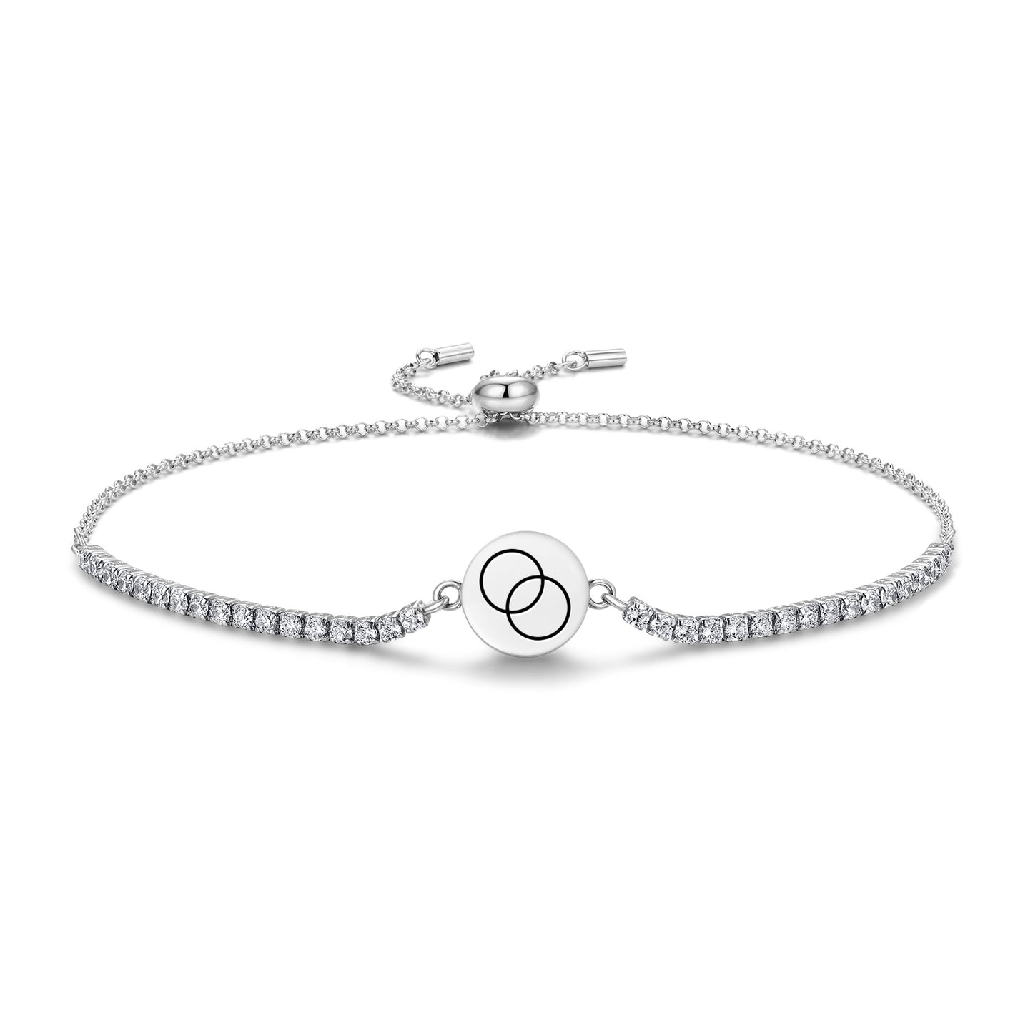 Dyad Vesica Pisces Crop Circles Symbols Adjustable Bracelet