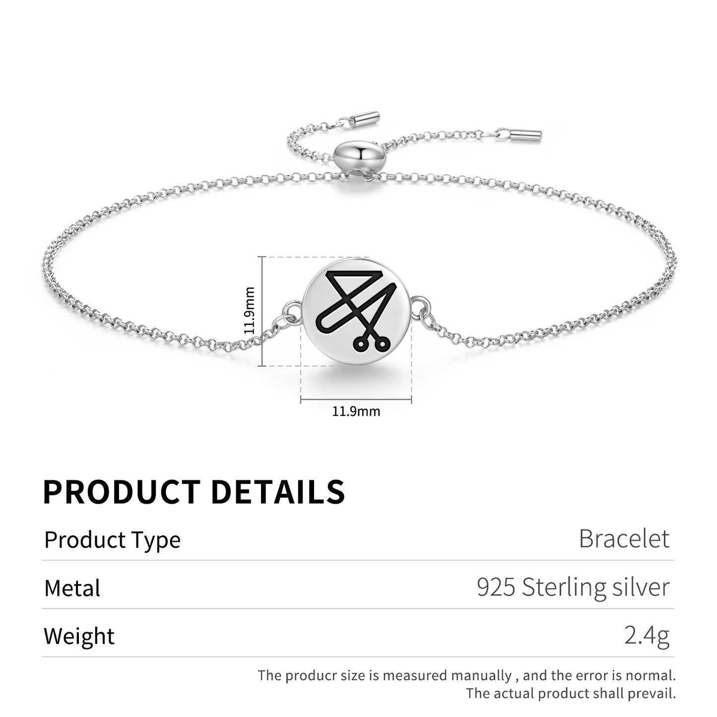 DAMABIAH Angels Symbols Adjustable Bracelet