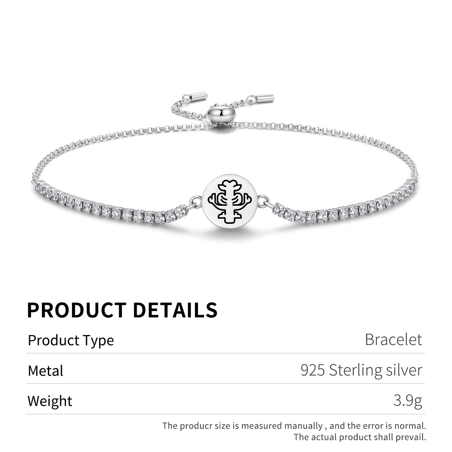 The Rose Templar Symbols Adjustable Bracelet