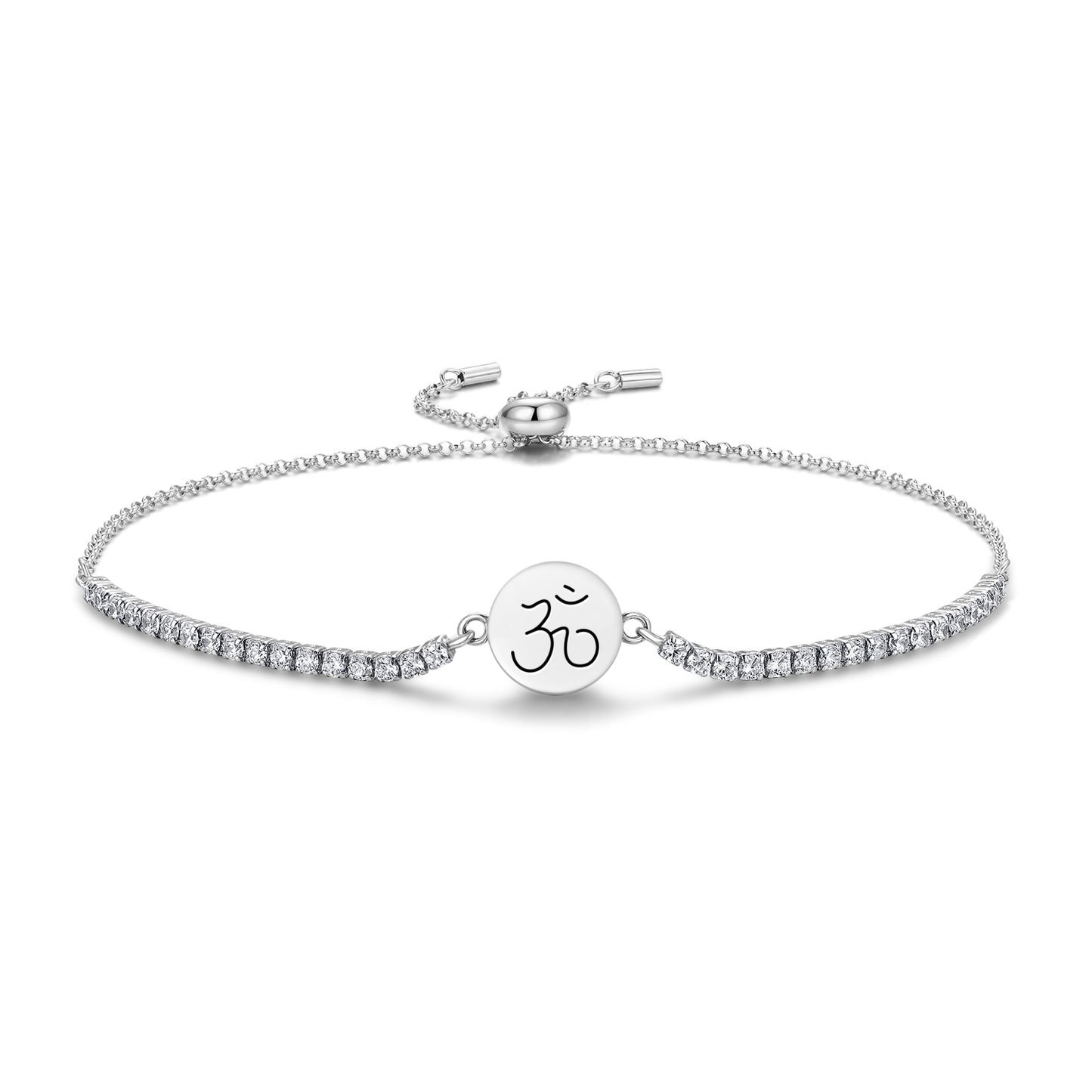 AUM OM OHM Reiki Symbols Adjustable Bracelet