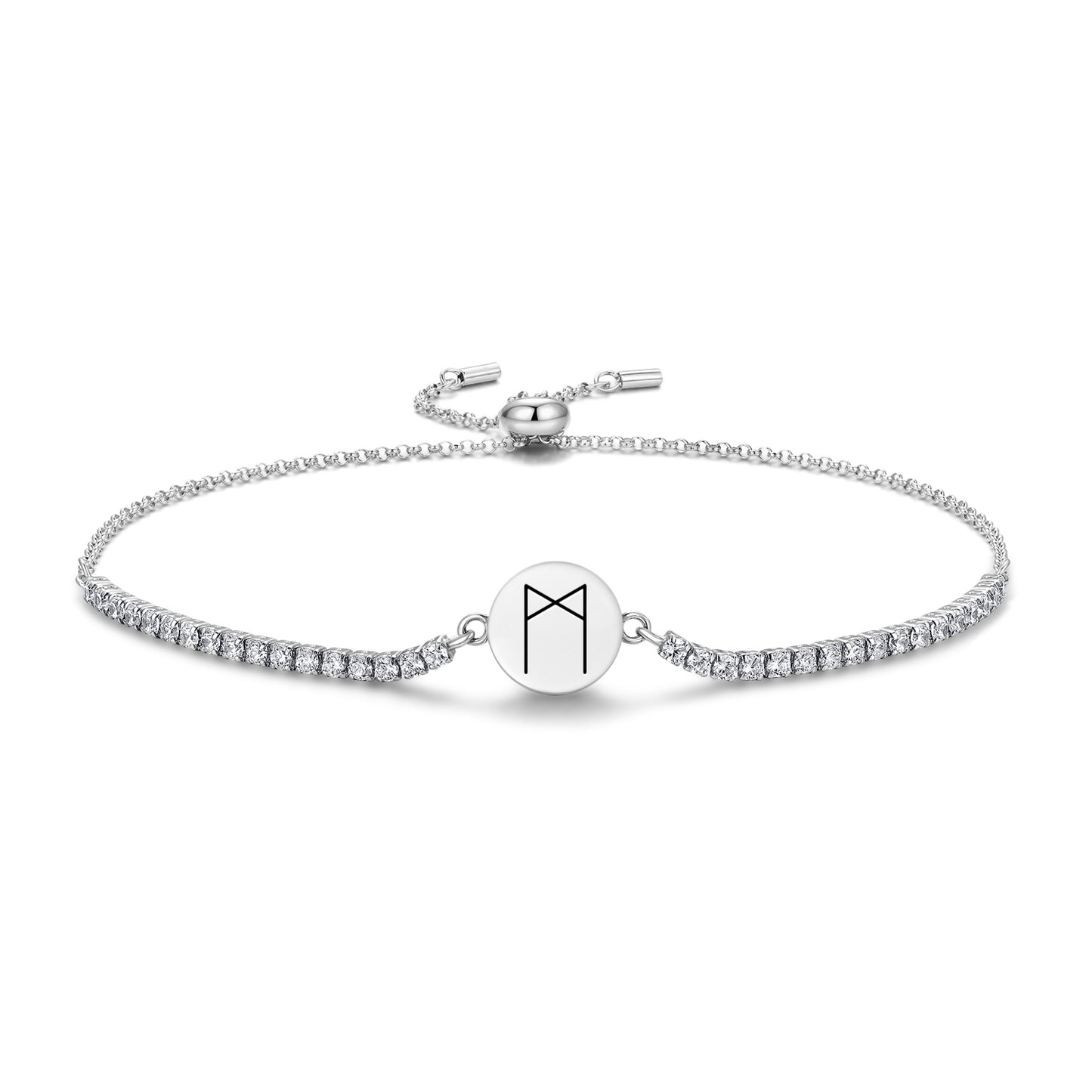 MANNAZ Reiki Symbols Adjustable Bracelet