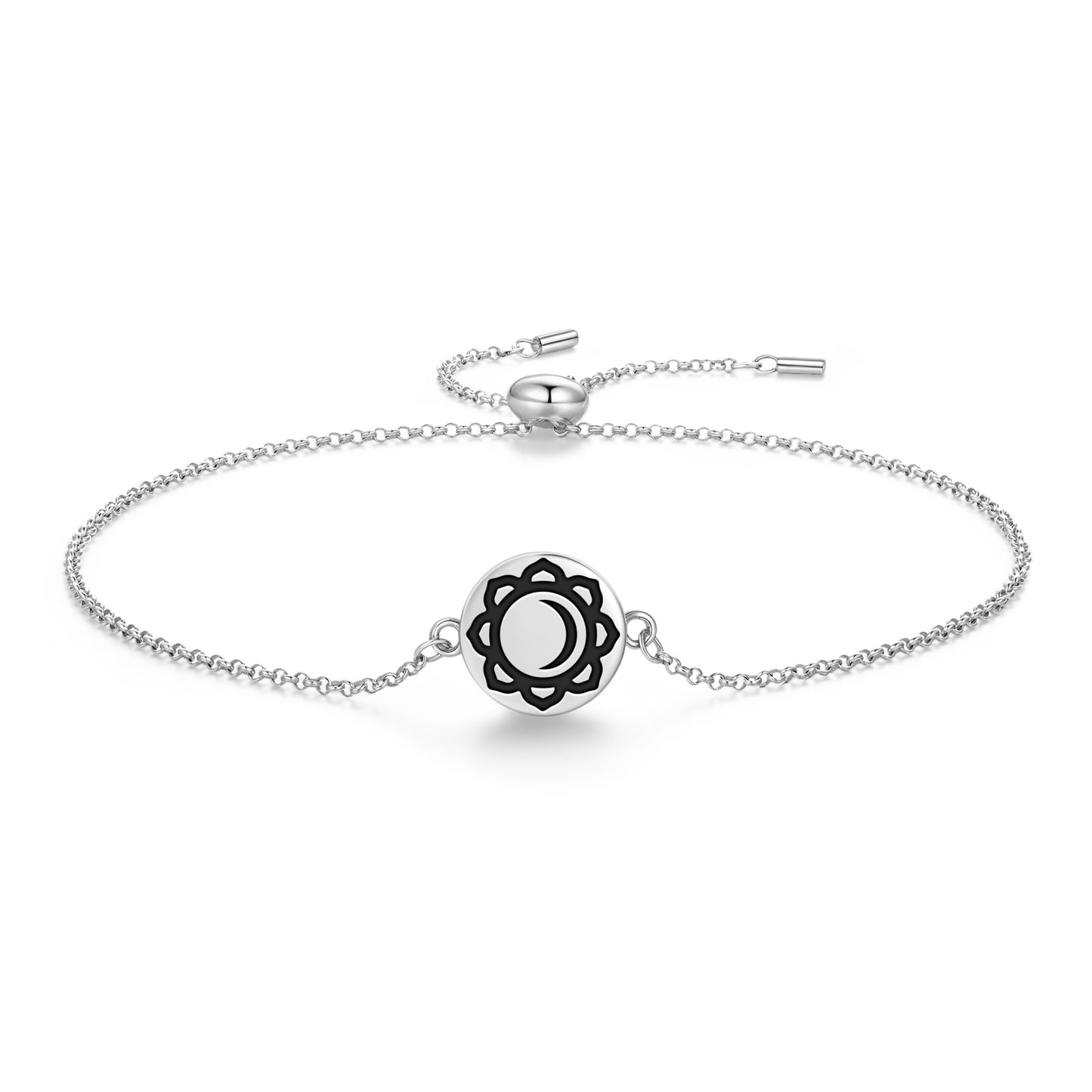 Chandra Hindu Symbols Adjustable Bracelet