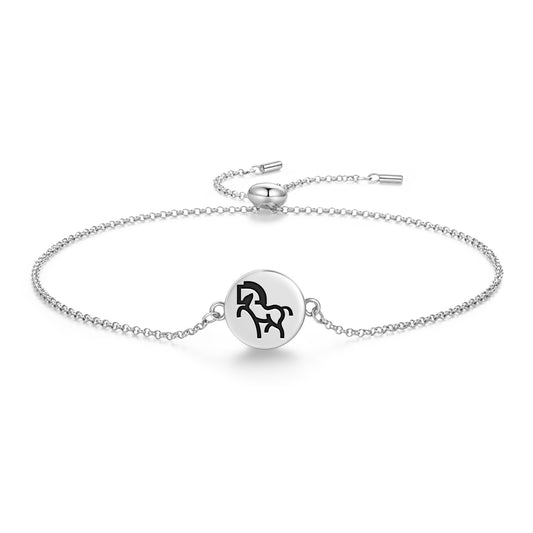 HORSE Animal Symbols Adjustable Bracelet