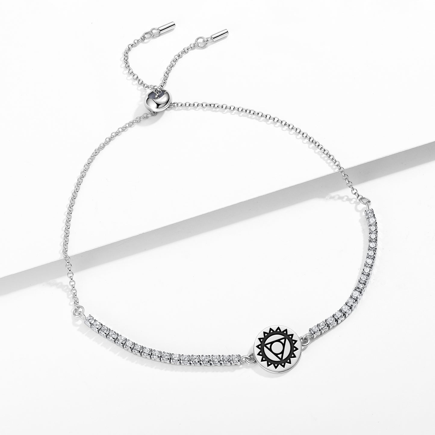 Vishuddha – Throat chakra Chakra Symbols Adjustable Bracelet