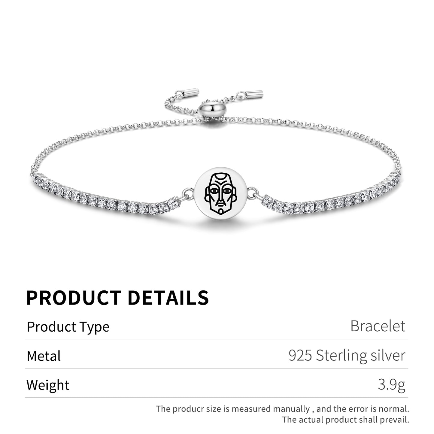 Moai tangata Easter Island Rapa Nui Symbols Adjustable Bracelet