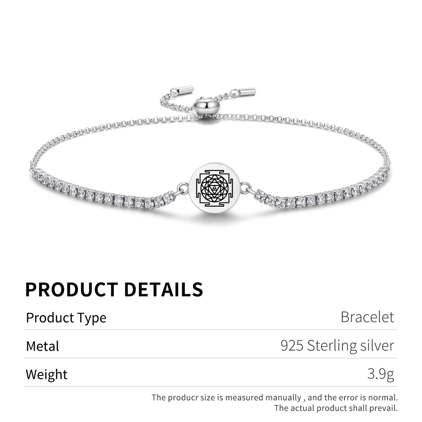 Kanakdhara Yantra Yantra Symbols Adjustable Bracelet