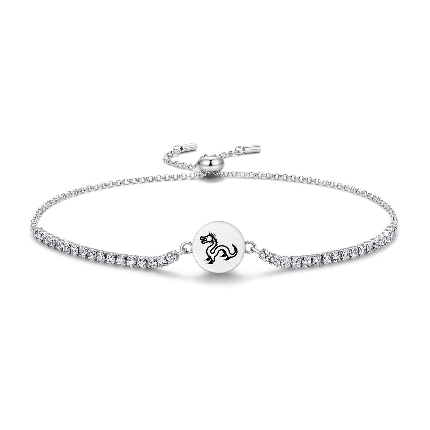 Tianlong Dragon Chinese Symbols Adjustable Bracelet