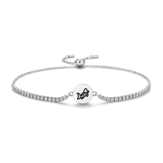 Goldfish Chinese Symbols Adjustable Bracelet