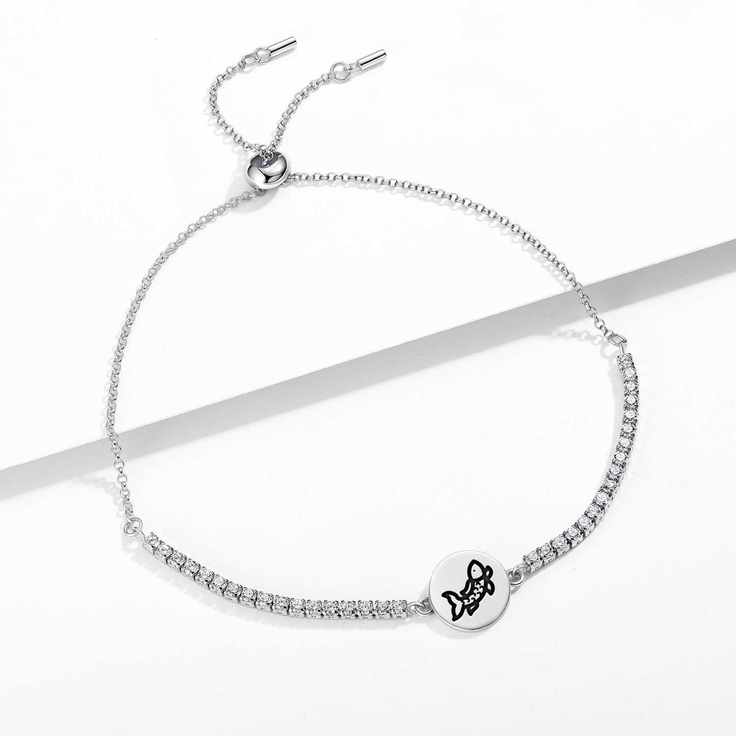 Goldfish Chinese Symbols Adjustable Bracelet