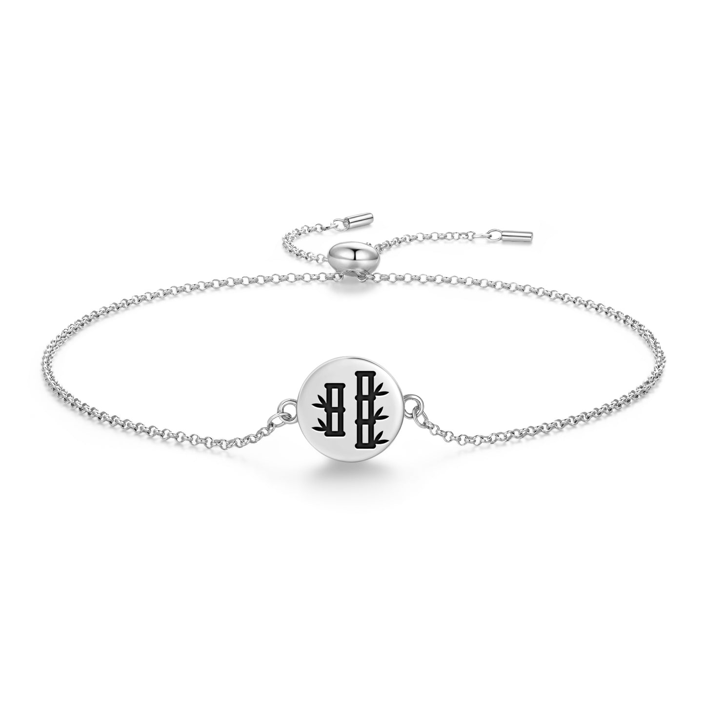 Bamboo Chinese Symbols Adjustable Bracelet