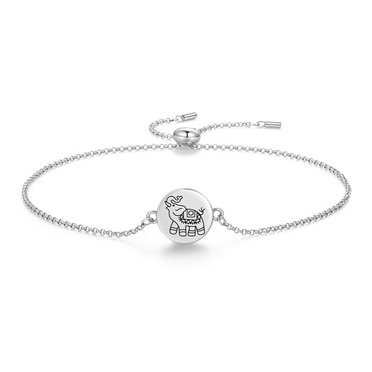 The Elephant Feng shui Symbols Adjustable Bracelet
