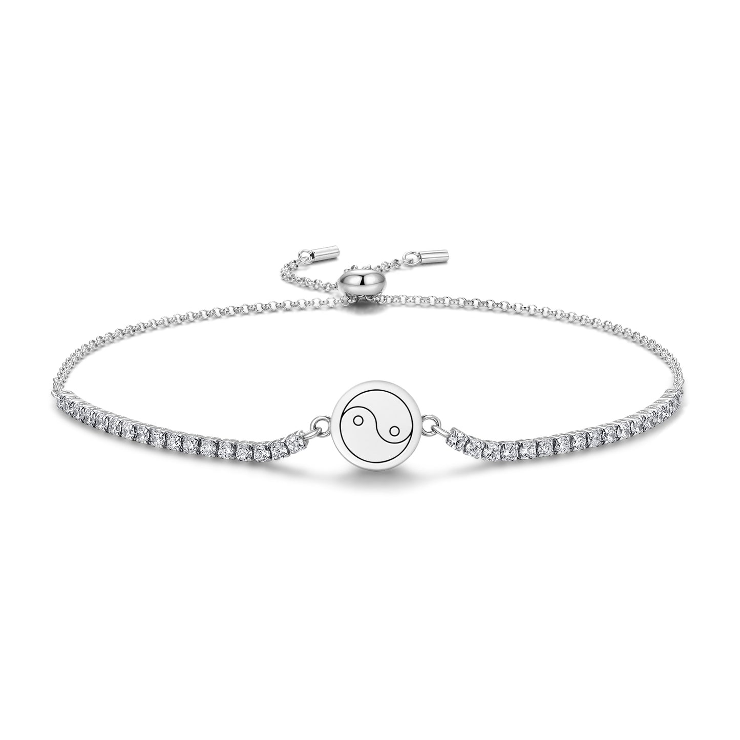 Yin Yang Feng shui Symbols Adjustable Bracelet
