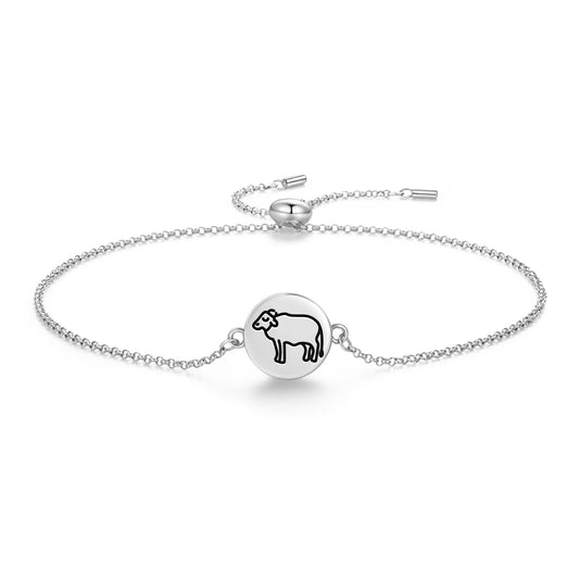 Bhaisa Buffalo Jainism Symbols Adjustable Bracelet