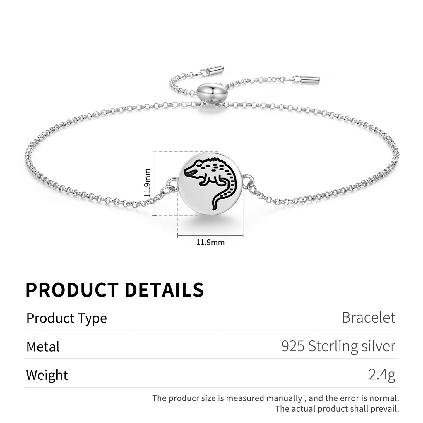 Crocodile Jainism Symbols Adjustable Bracelet