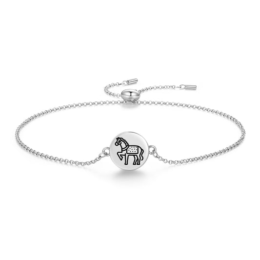 Horse Jainism Symbols Adjustable Bracelet