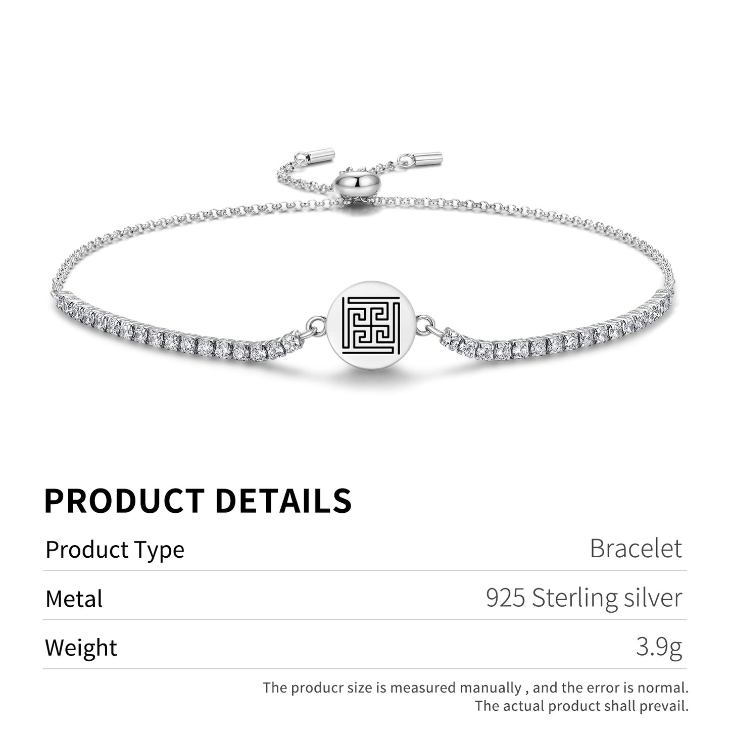 Nandy Avarta Jainism Symbols Adjustable Bracelet