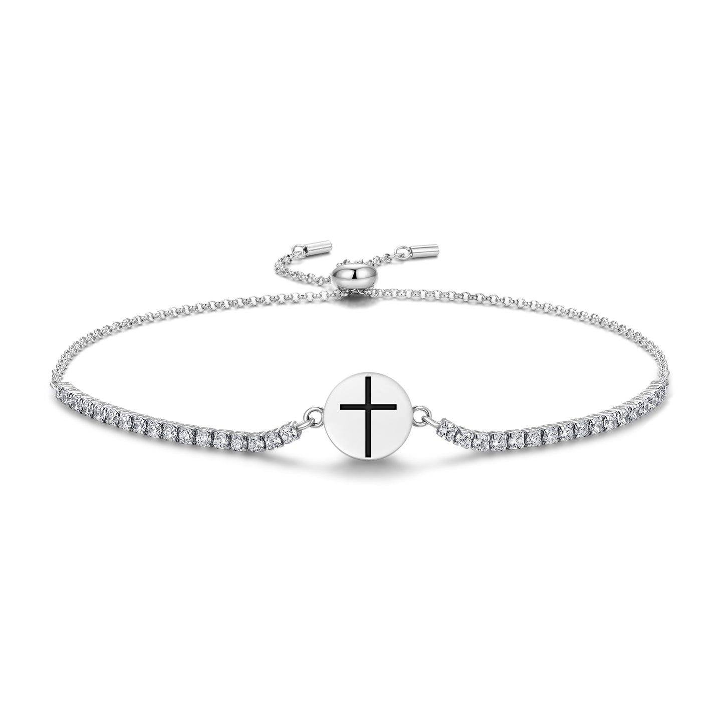 Roman Cross Christianity Symbols Adjustable Bracelet