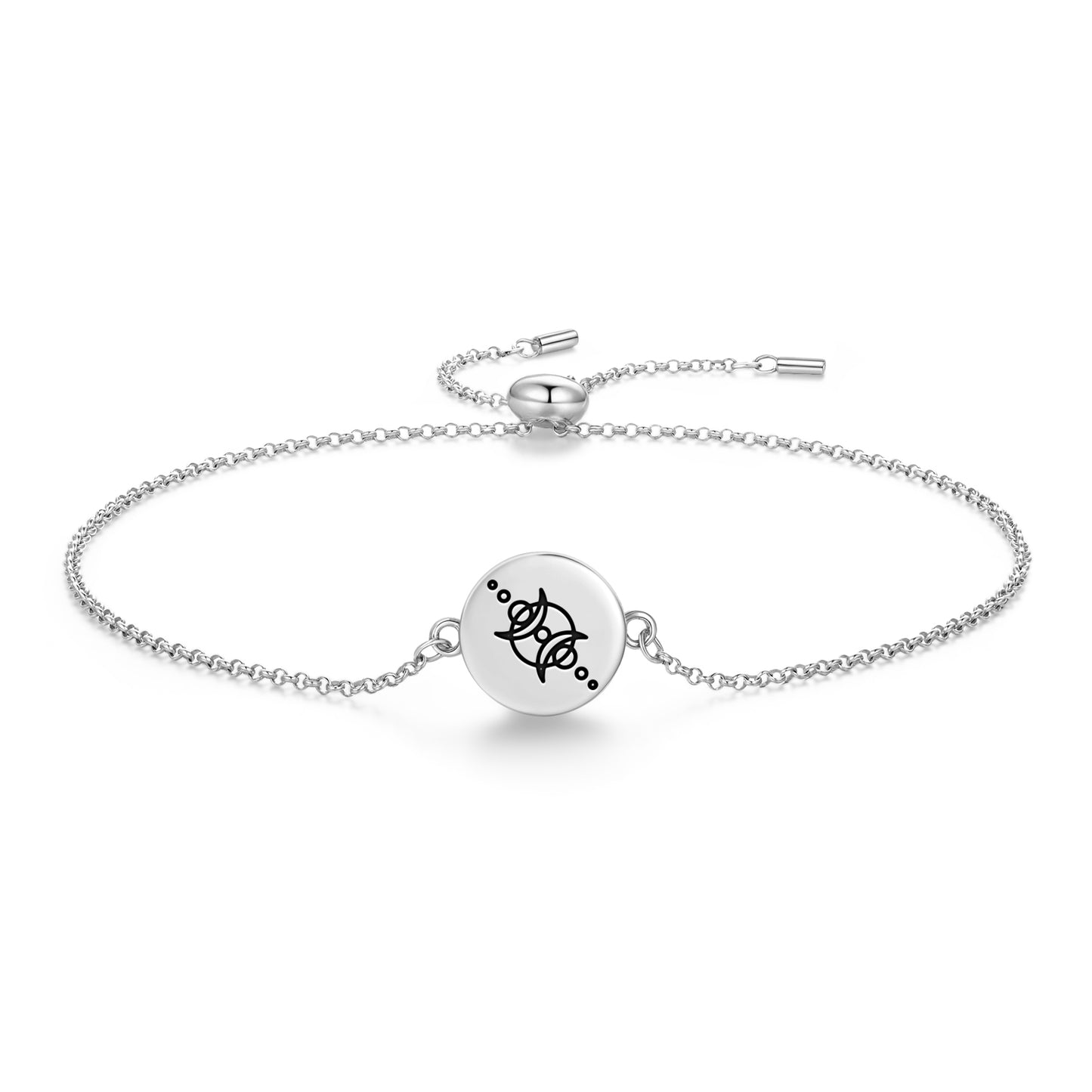 Lunar-solar eclipse Crop Circles Symbols Adjustable Bracelet