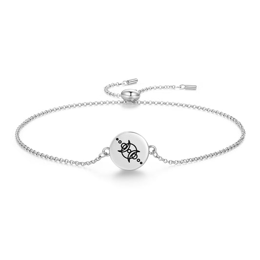 Lunar-solar eclipse Crop Circles Symbols Adjustable Bracelet